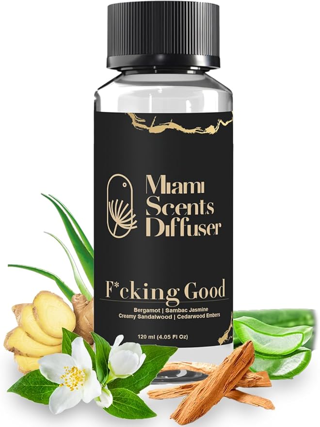 F*cking Good Scent Inspired by Faena Miami Beach Hotel 4 FlOz - 120 ml Essential Oils Aroma for Home Office Diffuser Luxury Fragance Refill Aromatherapy Fresh Blend of Jasmine Bergamot and Sandalwood - Bloomnest