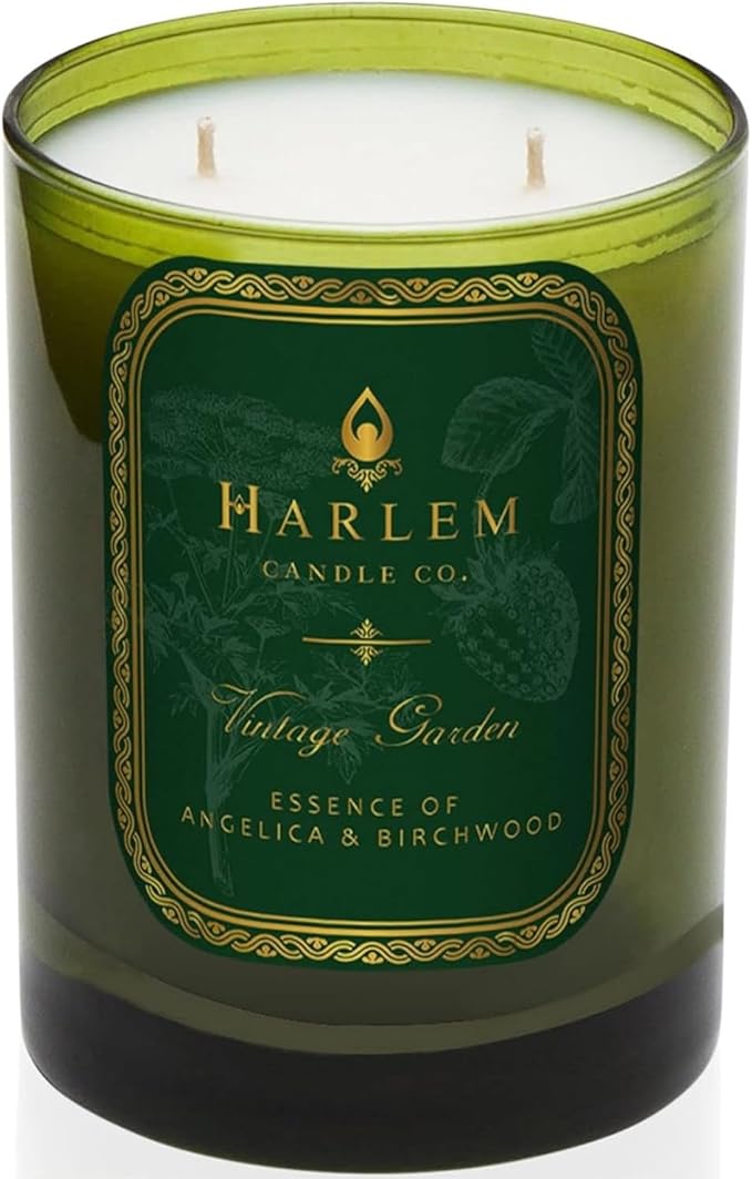 HARLEM CANDLE CO. Vintage Garden - Luxury Scented Soy Candle, 11 oz - 80-Hour Burn Time | Wild Berry, Rose, Absinthe, Angelica, Strawberry Musk, Birchwood | Scented Candles for Home - Bloomnest