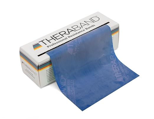 THERABAND Resistance Bands, 6 Yard Roll Professional Latex Elastic Band For Upper & Lower Body, Core Exercise, Physical Therapy, Pilates, Home Workouts, Rehab, Blue, Extra Heavy, Intermediate Level 2 - Bloomnest