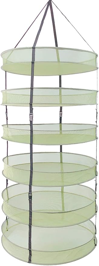 HORTIPOTS Hanging Drying Racks 2 FT Mesh Herb Dryer for Herbs and Clothes (2 FT Diameter, Green) - Bloomnest