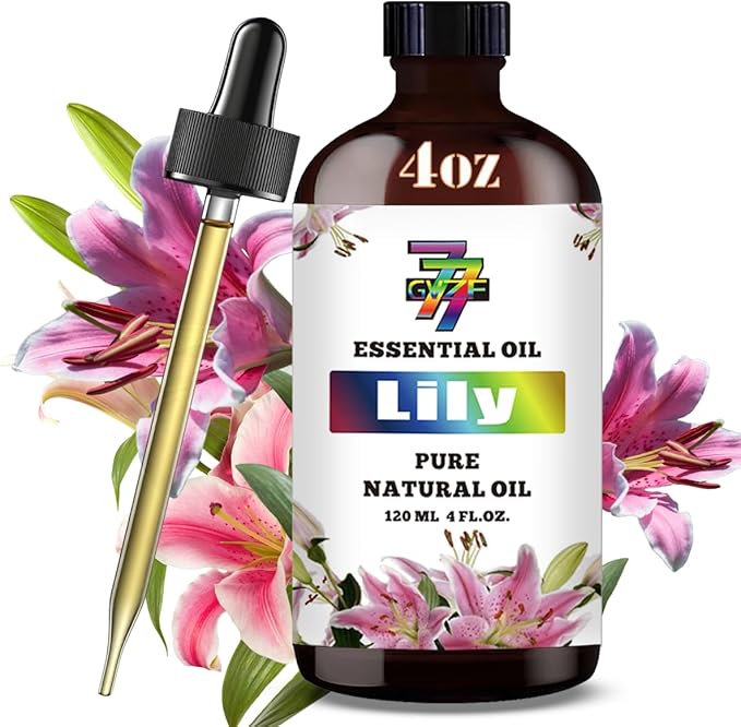 Lily Essential Oil (4 oz/120 ml) — Lily Oils for Aromatherapy, diffusers, humidifiers, Home fragrances, DIY Skincare, soap Making, DIY Candle Making, Relaxation, Yoga, and Meditation - Bloomnest