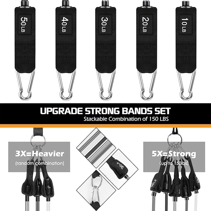 VEICK Resistance Bands, Exercise Bands, Workout Bands, Resistance Bands for Working Out with Handles for Men and Women, Exercising Bands for Fitness Weights Work Out at Home - Bloomnest