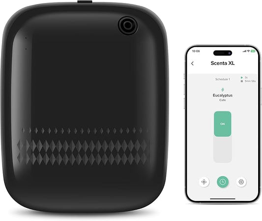 Airversa Smart Scent Air Machine with 400mL Capacity Up to 2000 sq.ft. Waterless Essential Oil Diffuser for Home and Commercial Use, Aromatherapy Scent Diffuser for Large Rooms, ANW-Black - Bloomnest