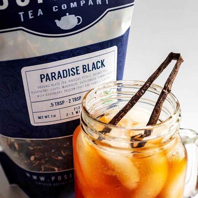 Organic Positively Tea Company, Paradise Black Tea, Loose Leaf, 16 Ounce - Bloomnest