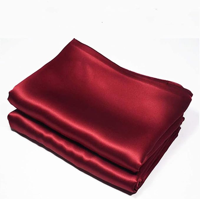 Red Silk Pillowcase for Hair and Skin Made in USA, 22 Momme Mulberry Silk Pillow Case with Zipper, 6A Grade Organic Fabric, Cooling, Anti Acne, Soft, 1 Pc 20"x30" (Queen, Red) - Bloomnest