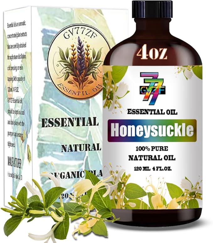 Honeysuckle Essential Oil (4 oz/120 ml) — Honeysuckle Oils for Aromatherapy, diffusers, humidifiers, Home fragrances, DIY Skincare, soap Making, DIY Candle, Relaxation, Yoga, and Meditation - Bloomnest
