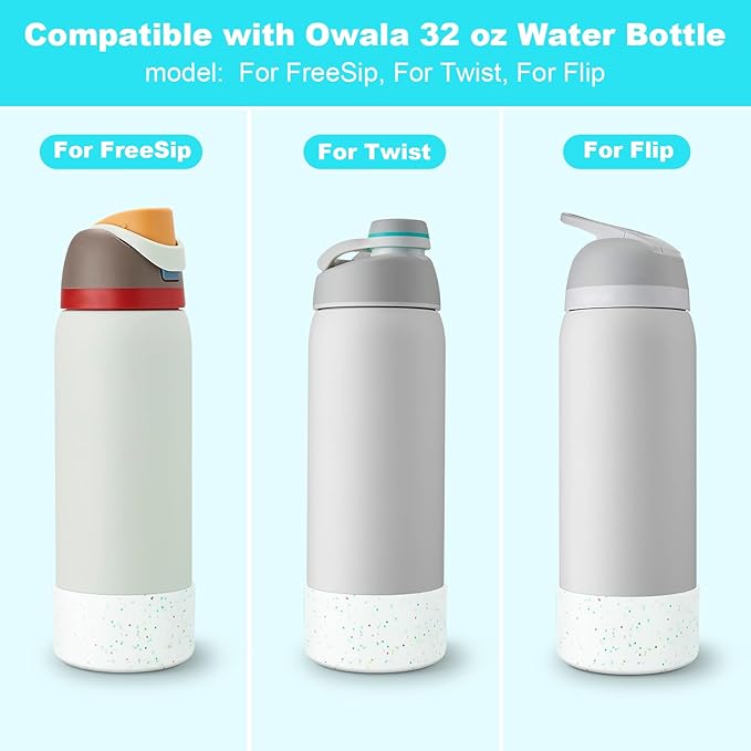 Silicone Boot for Owala Water Bottle 24 oz 32 oz 40 oz, Anti-Slip Protective Sleeve for FreeSip/Twist/Flip Stainless Steel Water Bottles Accessories BEONSKY