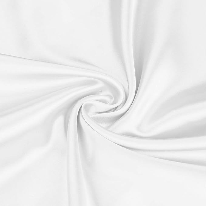 BEDELITE Satin Body Pillow Cover, Super Soft and Cooling Body Pillow Pillowcase for Hair and Skin, Breathable Silky Full Long Pillowcase Cover(20"x54", White) - Bloomnest