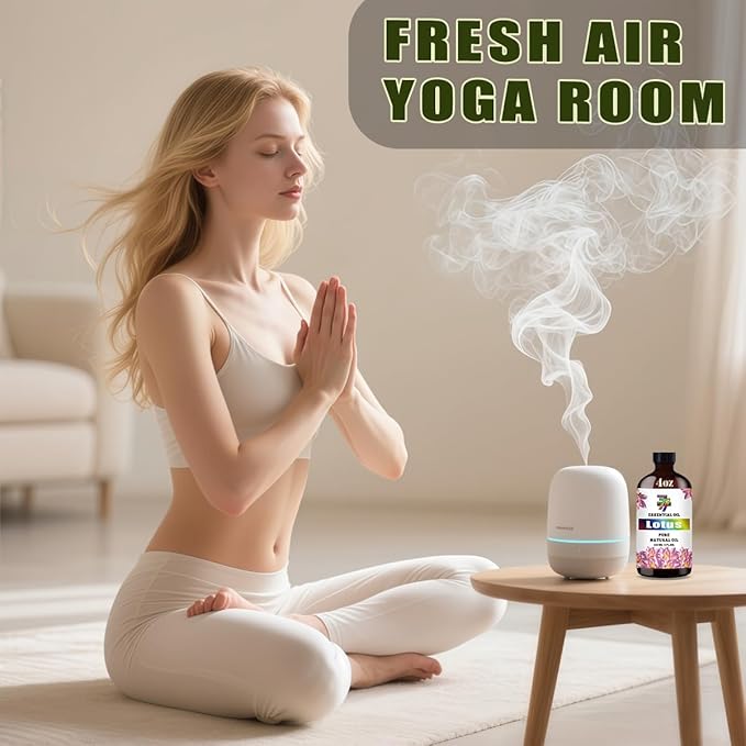 Lotus Essential Oil (4 oz/120 ml) — Lotus Oils for Aromatherapy, diffusers, humidifiers, Home fragrances, DIY Skincare, soap Making, DIY Candle, Relaxation, Yoga, and Meditation - Bloomnest