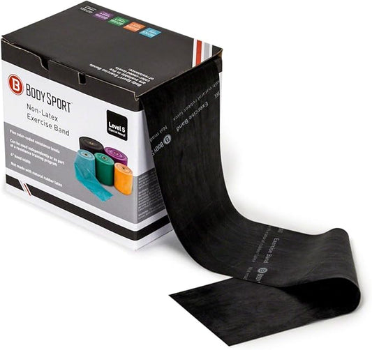 Body Sport Exercise Band, 50 yd. x 4 in. Roll - Home & Gym Fitness Equipment for Stretching, Strength Training & Physical Therapy - Bloomnest