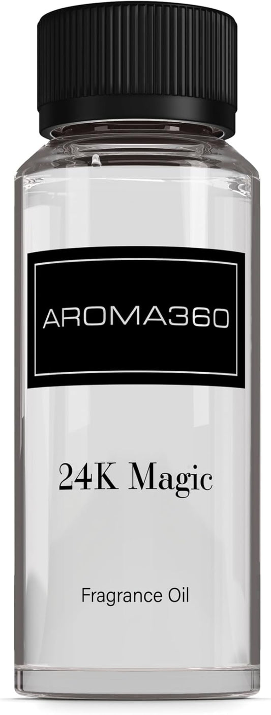 Aroma360-24K Magic Fragrance Oil Blend | Hotel Inspired Luxury Essential Oil Diffusers | Aromatherapy Scent Diffuser Oil | Citrus, Bergamot, Lemon & Lemongrass with Notes of Jasmine. - 120ML - Bloomnest