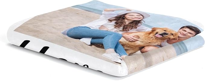 Personalized Photo Blankets, Customized Blankets with Pictures, Fleece Throw Blanket, 30x40 inches, Lightweight, Durable, Machine Wash, Unisex, Christmas Theme - Bloomnest