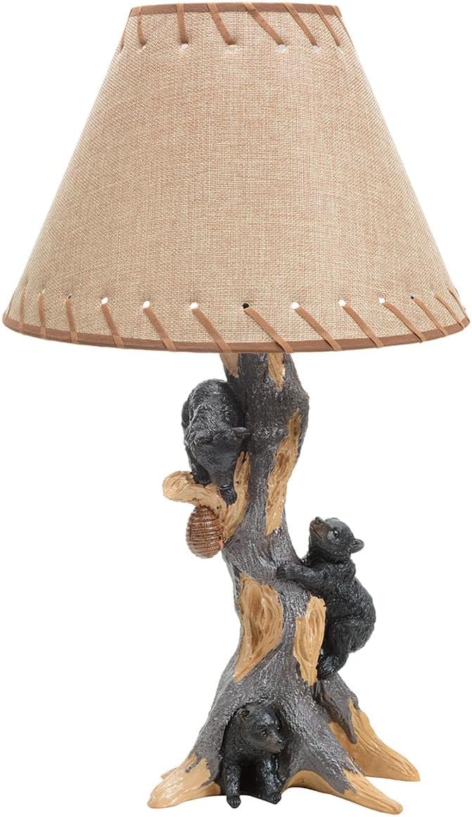 BLACK FOREST DECOR - Life is Sweet Bear Accent Lamp for Cabin, Living Room, Nightstand, Desk - Vintage Rustic Home Décor - 23" x 14" - Bloomnest
