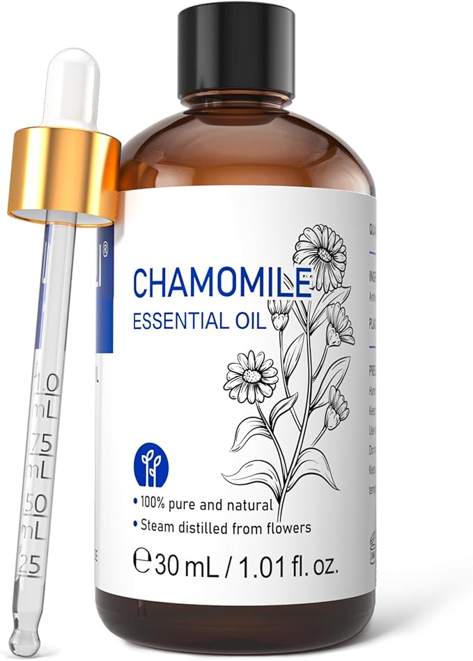 HIQILI 30ML Chamomile Essential Oil, Pure & Natural Chamomile Oil for Diffueser, Skin, Soap, Shampoo - 1.01 Fl Oz - Bloomnest