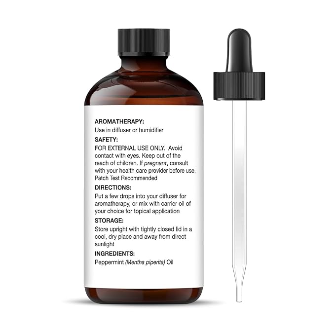 Majestic Pure Peppermint Essential Oil with Glass Dropper - 2 Fl Oz - 100% Pure and Natural Peppermint Oil - Premium Grade Essential Oils for Diffuser, Aromatherapy, Soap and Candle Making - Bloomnest