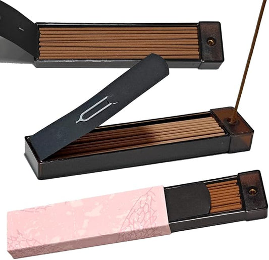 Rose Incense Sticks with Incense Holder Burner Sandalwood Lavender Jasmine Osmanthus Incense Sticks Natural Chinese Incense Sticks Home Fragrance Scent Stick