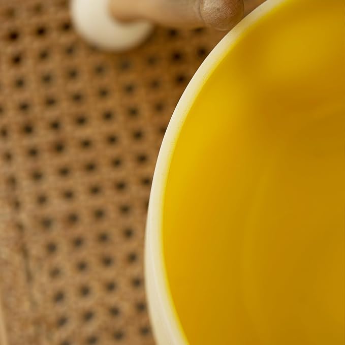 Hye-eun 10 inch E Note 432hz Solar Plexus Chakra Yellow Color Frosted Quartz Crystal Singing Bowl without Carrier Case for Yoga Healing Sound Energy Vibration