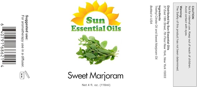 Sun Essential Oils 4oz - Marjoram (Sweet) Essential Oil - 4 Fluid Ounces - Bloomnest