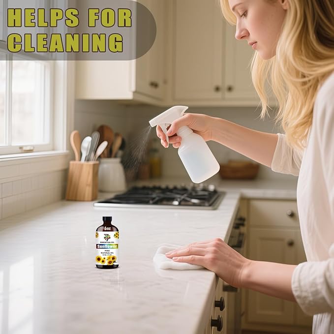 Sunflower Essential Oil (4 oz/120 ml) — Sunflower Oils for Aromatherapy, diffusers, humidifiers, Home fragrances, DIY Skincare, soap Making, DIY Candle Making, Relaxation, Yoga, and Meditation - Bloomnest