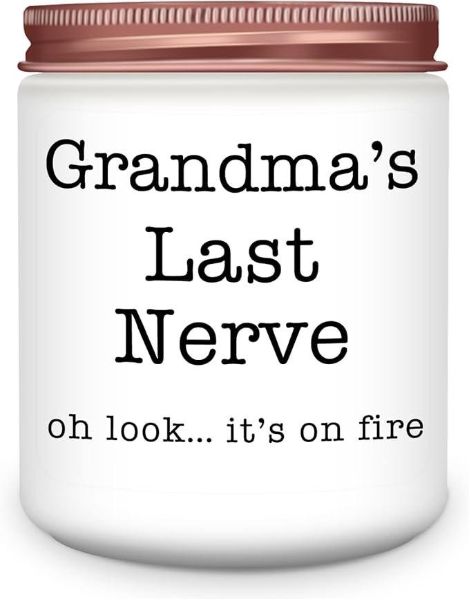 Homsolver Gifts for Grandma from Granddaughter Grandson, Christmas, Birthday, Mother and Grandparents Day, Lavender Scented Candles, Grandma’s Last Nerve - Bloomnest