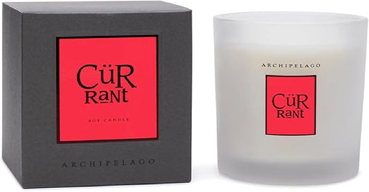Archipelago Botanicals Hand-Poured Soy Wax Blend Scented Candle with Fragrance Oils, Lead-Free Cotton Wicks, Glass Candle Jar with Gift Box, Burns Approx. 60 Hours, Currant, 10 Oz. - Bloomnest