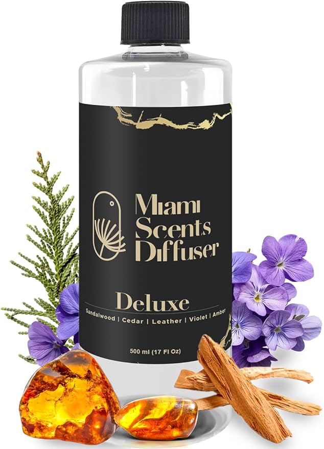 Deluxe Scent Inspired by Hyde's Hotel 17 Fl Oz - 500 ml Essential Oils Aroma for Home Office Diffuser Luxury Fragance Refill Aromatherapy Fresh Blend of Amber, Violet, Cedar, Leather and Sandalwood. - Bloomnest