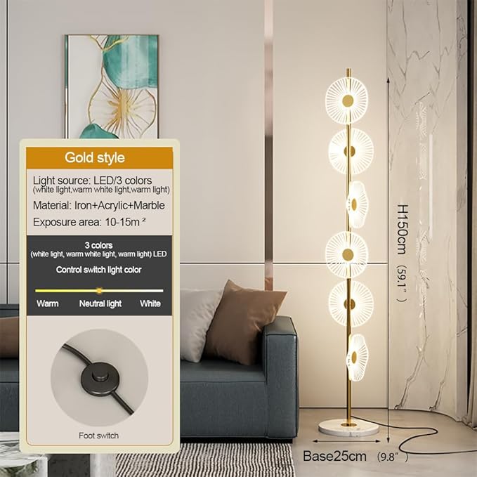 Nordic Floor Lamp Modern Art Family Iiving Room Bedroom Creativity Atmosphere LED Decorative Standing Light(V) - Bloomnest