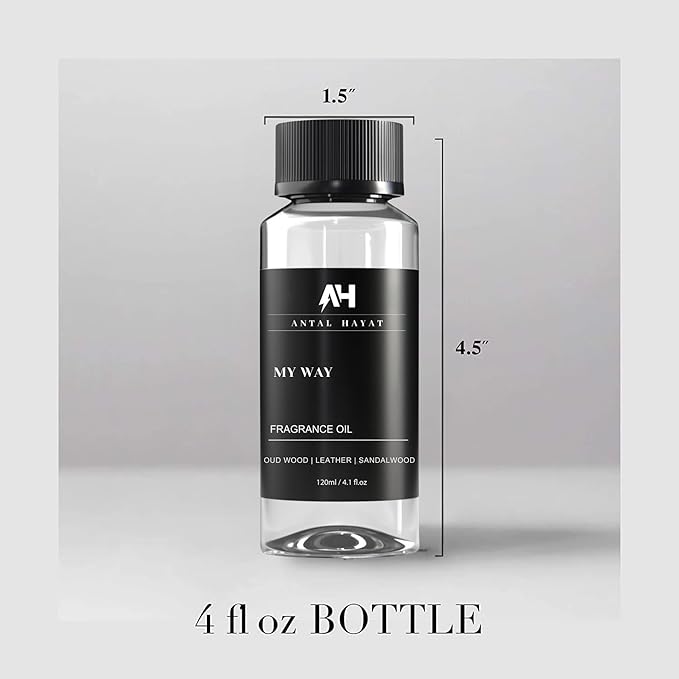 Diffuser Oil - My Way Diffuser Oil 120ml - Hotel Scent Inspired by 1 Hotel Miami Beach - Luxury Home Fragrance Blend with Lush Sandalwood, Leather & Beautiful Iris - Home Luxury Scent - Bloomnest
