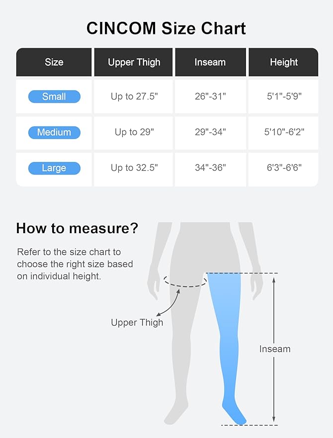 CINCOM Air Compression Recovery System - 6-Zone Professional Dynamic Pressure Leg Massager Boots for Circulation Improvement & Muscle Recovery, Compression Therapy for Athletes, FSA-HSA Eligible - Bloomnest