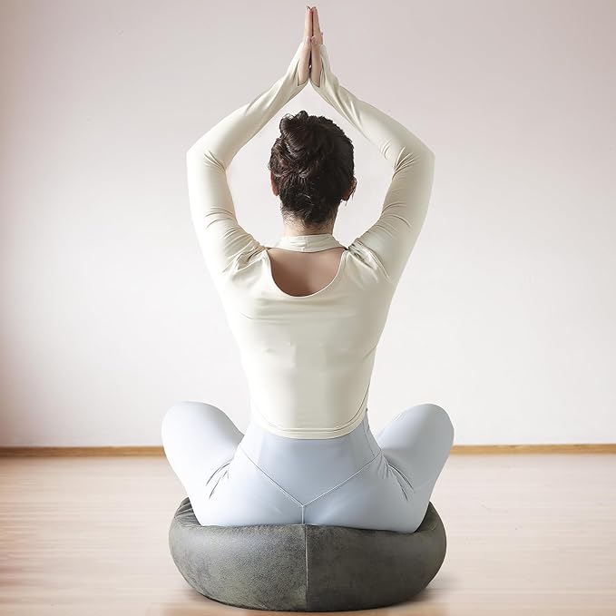 Meditation Cushion, Comfortable Floor Pillow for Adults Sitting, Reading, Yoga, Large Floor Cushion Seating for Living Room Tatami Home Decor