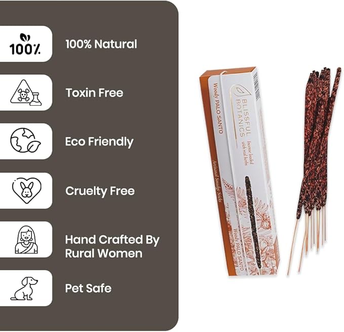 Tulasi Palo Santo Cleansing Incense Sticks (48 Scent Sticks) | with Real Herbs | Long-Lasting 55-Minute Burn | Perfect for Meditation, Yoga & Removing Negative Energy Tulasi