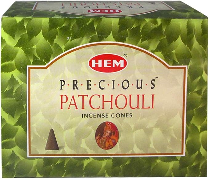 Precious Patchouli Incense Cones and Cone Incense Burner Bundle Insence Insense Hem Incense
