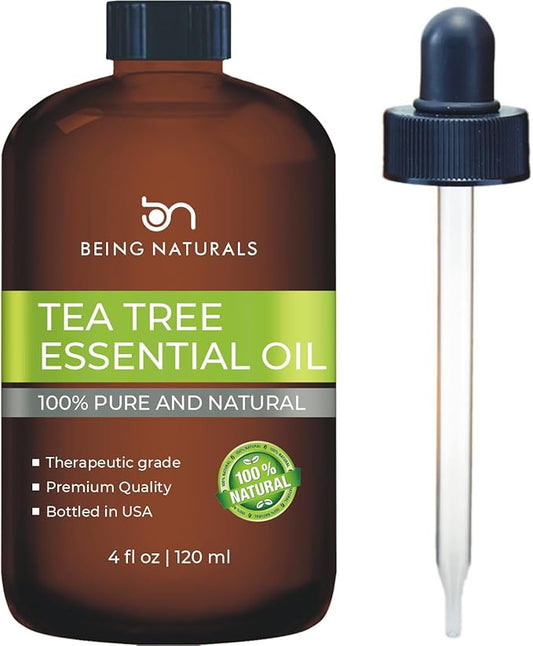 Tea Tree Essential Oil - Huge 4 FL OZ - 100% Pure & Natural – Premium Natural Oil with Glass Dropper (Tea Tree) - Bloomnest
