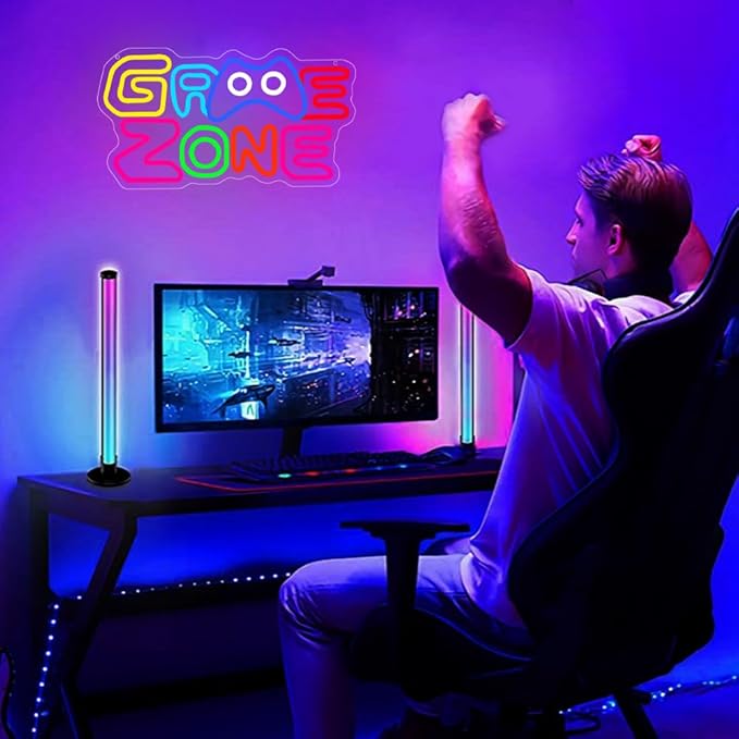 Game Zone Neon Sign, LED Neon Light Sign for Game Gaming Room Wall Decor Gamer Room Led Light Up Sign for Teen Boy Man Cave Birthday Gift Favor Dimmable USB Powered(15.8"*8.6") - Bloomnest