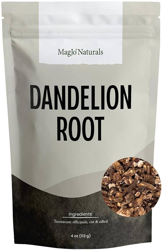 MagJo Naturals Dandelion Root, Raw, Not Roasted, Loose Tea (50 + Cups) (4 oz) 100% Wild-Crafted from Eastern Europe - Bloomnest