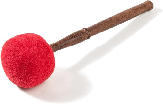 Drum Mallet Wool Felted Drum Stick - 9 Inches Wool Mallet for Gongs & Large Singing Bowls by Himalayan Bazaar - Bloomnest