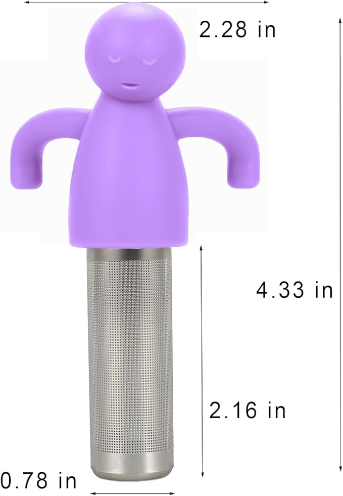 Leden Loose Leaf Tea Steeper Cute Tea Infuser for Girl Kids Extra Fine Mesh Tea Ball Stainless Steel Tea Filter for Cup Mug Pot Purple - Bloomnest