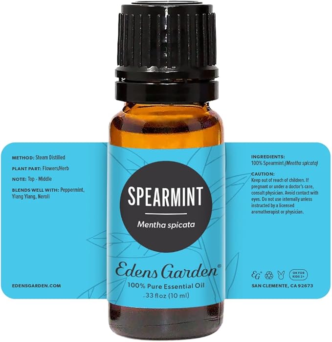 Edens Garden Spearmint Essential Oil- 100% Pure Premium Grade, Undiluted, Natural, Therapeutic, Aromatherapy, The Best for Diffuser, Candle, Laundry, Kid Safe 10 ml (.33 fl oz) EdensGarden