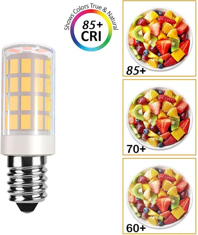 E14 LED Bulb E14 European Base Bulb E14 Cooker Hood Bulb E14 Chandelier Light Bulb 120V Replace Salt lamp,Home Lighting, Kitchens Lighting 4W(40W Halogen Equivalent) 4-Pack(Warm White 3000K) - Bloomnest