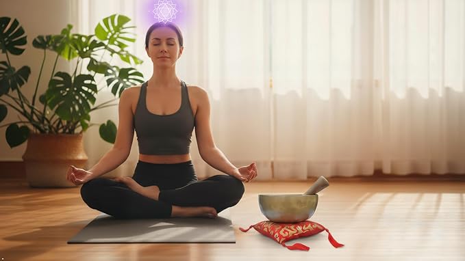 Handcrafted Tibetan Singing Bowl Set – 7" Sound Bowl for Meditation, Sound Healing & Yoga – Healing Instrument with Wooden Striker & Cushion – Authentic ArtsOfIndia