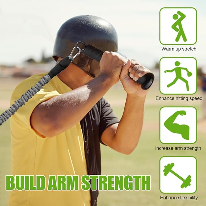 Baseball Resistance Trainer,Training Aid for Baseball Softball Pitchers,Interchangeable Grips to Build Arm Strength,Arm Bands for Baseball Players,Baseball Throwing Trainer,Great to Warm-Up - Bloomnest