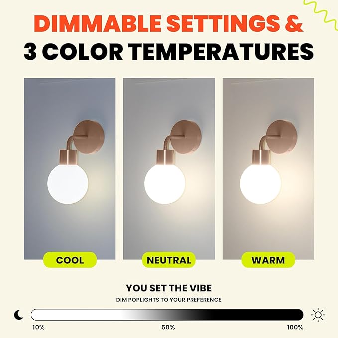 Wireless Wall Sconce (Shark Tank) Rechargeable & Dimmable LED Light w/App Control & Damage-Free Install, Moveable Modern Ambient Lighting for Elegant Home & Bedroom Decor | Mushroom - Bloomnest