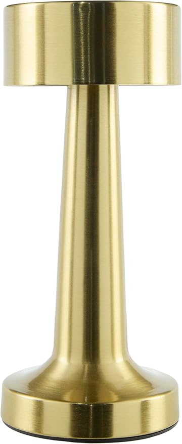Mark&Day Table Lamps, Tryone Traditional Metallic - Brass Bedside Table Lamp for Nightstand Bedroom, Living Room or Office (9" H x 4" W x 4" D) - Bloomnest