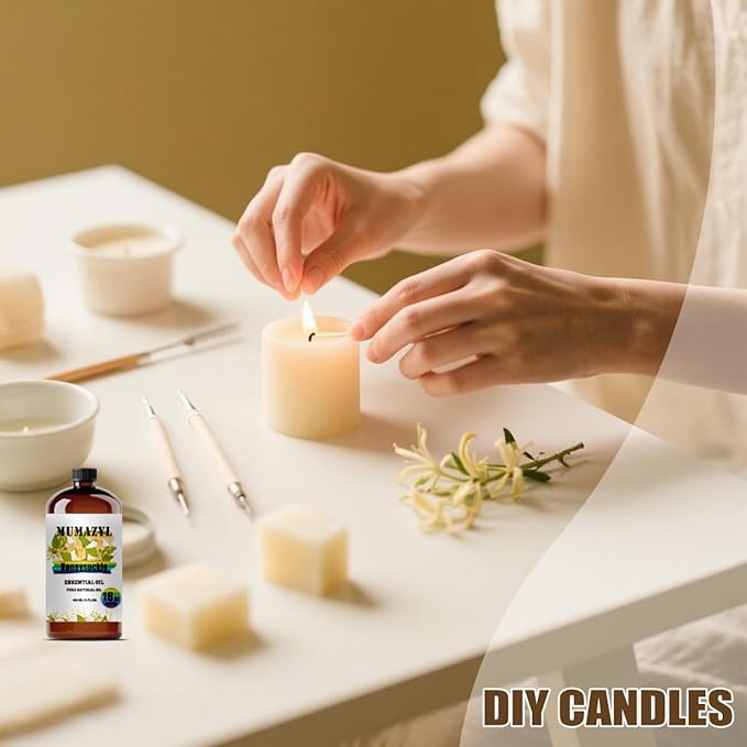 Honeysuckle Essential Oil, Honeysuckle Oil 16 Fl Oz 480ML for Diffuser Humidifier Yoga Cleaning DIY Candle Soap Making Essential Oils - Bloomnest
