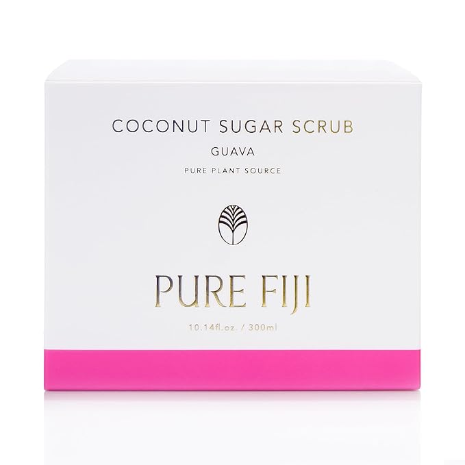 Pure Fiji Coconut Sugar Body Scrub, Guava (10.14 Oz /300ml) - Bloomnest