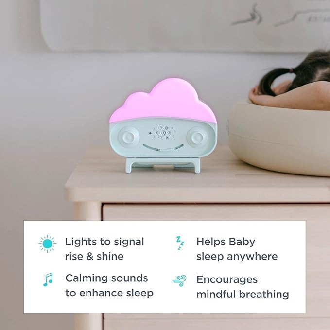 Happiest Baby SNOObie Smart White Noise Machine - Portable Baby Sound Machine with Night Light - 12 Soothing Sounds for Sleep Training, Teal - Bloomnest
