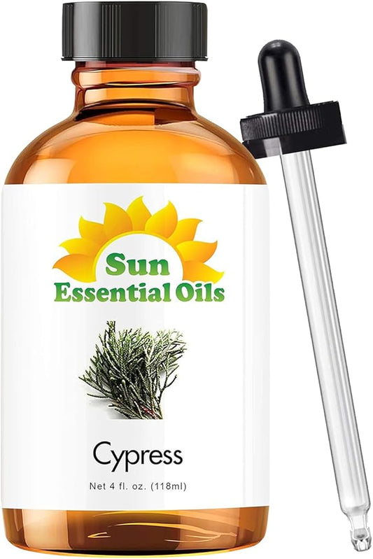 Sun Essential Oils 4oz - Cypress Essential Oil - 4 Fluid Ounces - Cypress Oil - Bloomnest