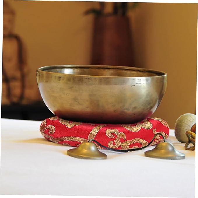 4pcs Handmade Tibetan Singing Bowl Cushion Protects Elevates Sound Bowls Lightweight Portable Design for Meditation Yoga and Stress Relief Colors Random - Bloomnest