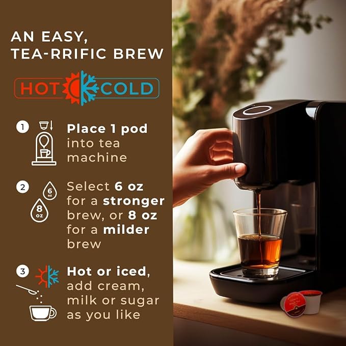 Gya Tea Co Caffeinated Classic Black Tea Pod (16 Count) - Smooth, Flavourful, Robust, Enjoy Hot or Iced - Bloomnest