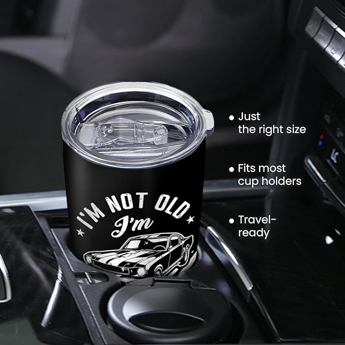 SANDJEST Tumbler for Men I’m Not Old I’m Classic 20oz 30oz Insulated Stainless Steel Coffee Cup Travel Mug Gift for Dad Grandpa Husband Father's Day Christmas Birthday - Bloomnest